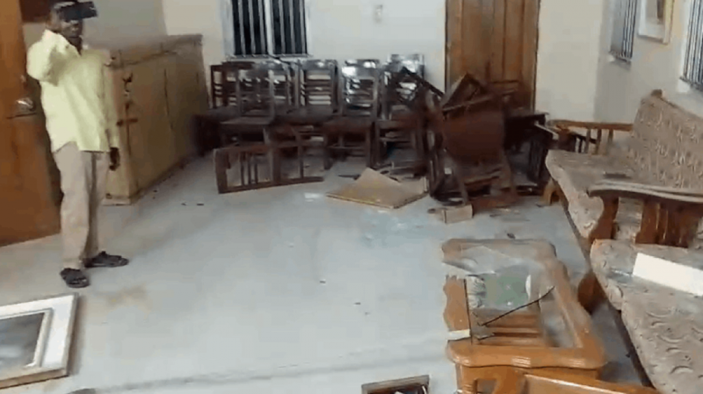 হাসিনা রায়ের উল্লাস থেকে সহিংসতা: আনন্দ মিছিল থেকে হামলা, মিঠামইনে সাবেক রাষ্ট্রপতির বাড়ি ভাঙচুর