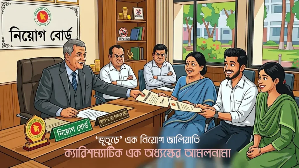 নিজেই নিয়োগ বোর্ডে বসে স্ত্রী, ছেলে ও মেয়েকে চাকরি দিলেন অধ্যক্ষ