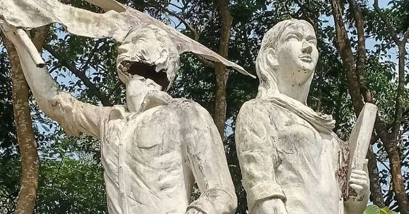 দুই বছরেও সংস্কার হয়নি ‘চেতনা-৭১’ ভাস্কর্য